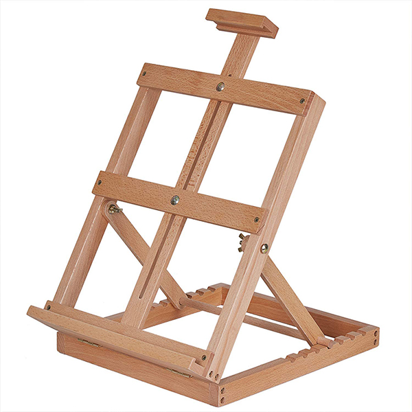 Beech wood Duty Adjustable Tabletop Studio H-Frame Wooden Easel