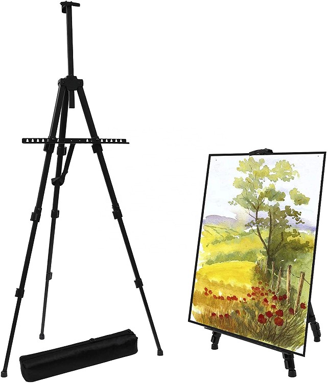 Artist Aluminum Metal Display Easel 17 to 56 Inches adjust height tripod easel painting easel stand