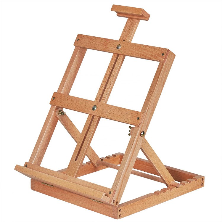 H-Frame beech Wooden Easel artist table easel ,hold canvas up to 23
