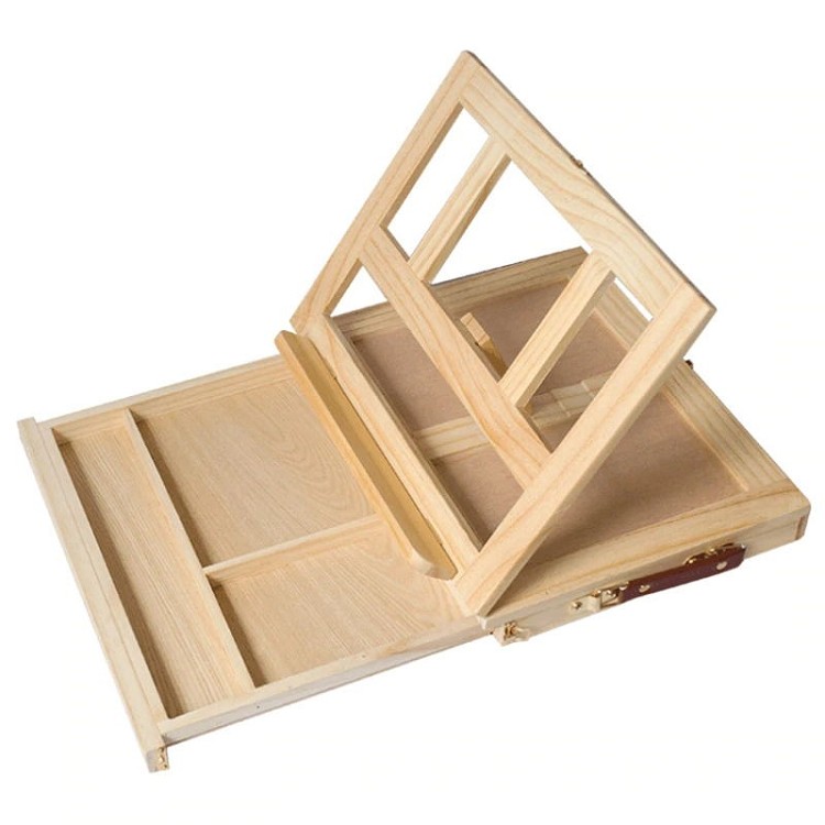 Wooden Art Easel for Painting Canvases with 12 Colors Acrylic Paints Palette for Kids and Adult