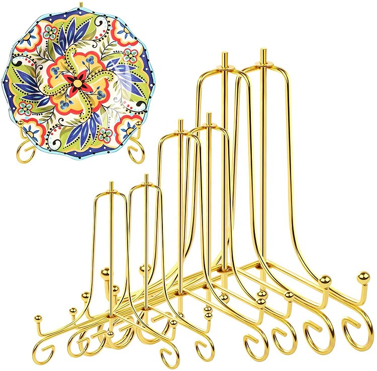 6 pack 3 sizes gold iron easel stand easel iron for picture, art easel stand