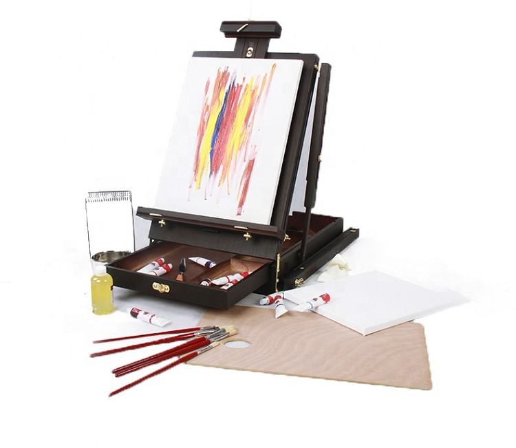 hot sale high quality studio sketch artist display wood french easel box