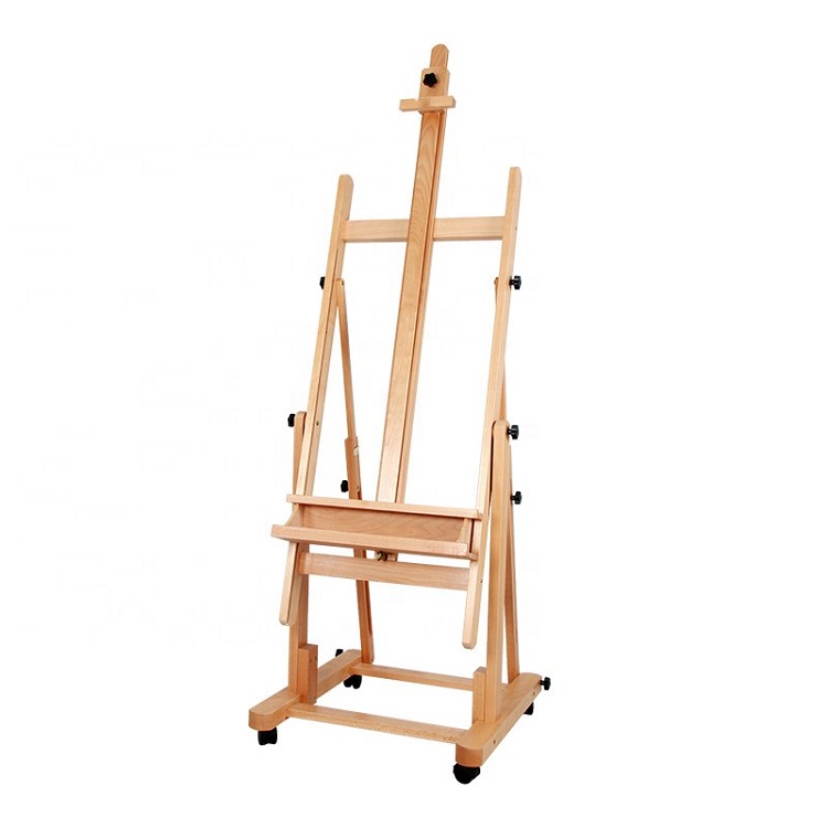 new professional beech painting artist easel ,wood studio easel stand display