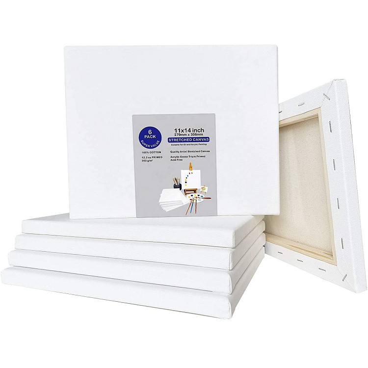 11x14 inch 100% cotton stretched canvas frame for painting stretched craftscanvas artist hobby painters and beginners
