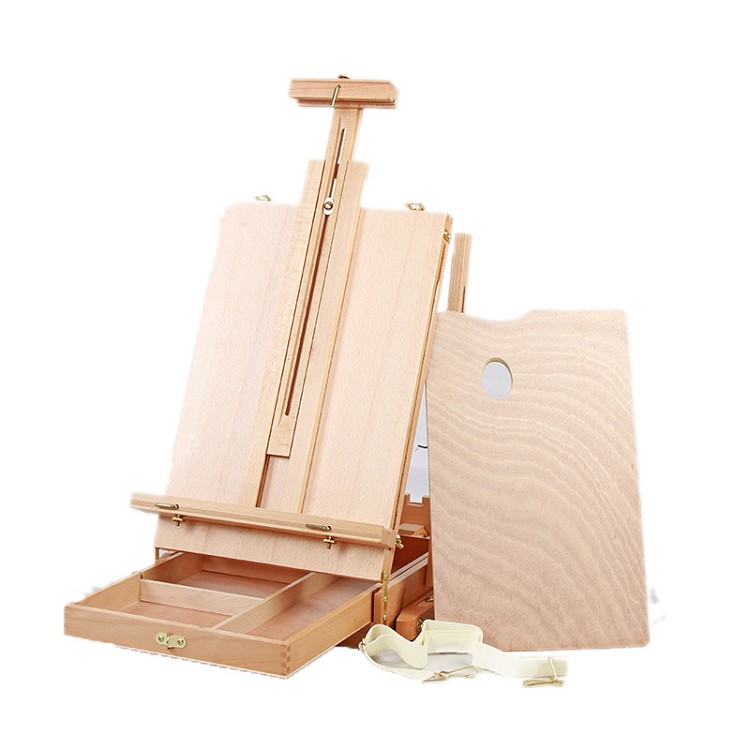 portable folding art artist new french easel sketch box with wooden palette