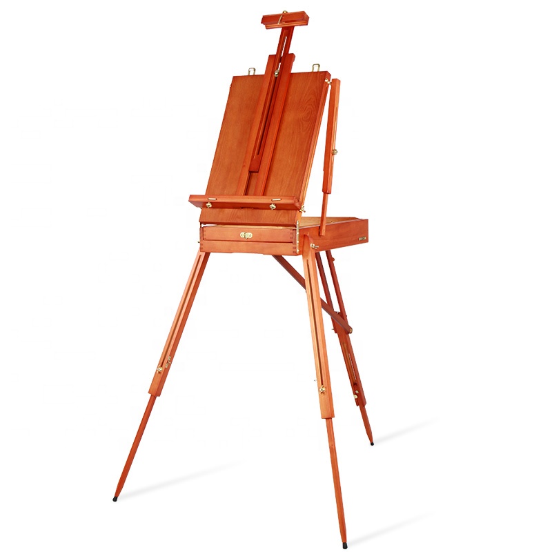 high quality wooden tripod floor easel wooden portable folding art artist wooden tripod floor easel box