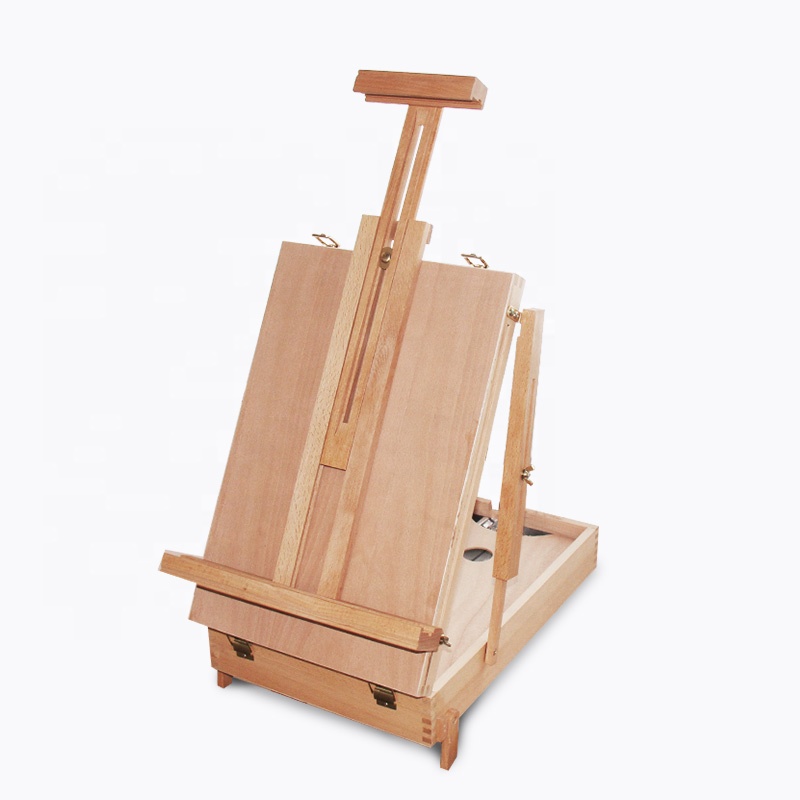 art supply adjustable design with divided storage compartment wood table sketch box easel