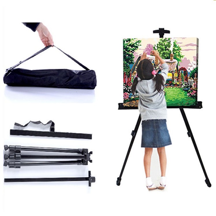 Iron 52-153cm folding metal black tripod easel Artist Painting and Sketch Easel Display Stand