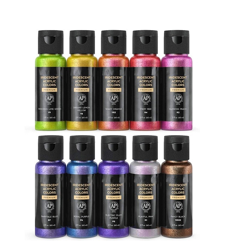 60ml 10 Chameleon Colors High Viscosity Shimmer Iridescent Acrylic Paint Chameleon Colors Acrylic Paint set