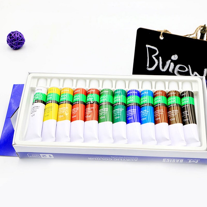 Art Professional 12 Colors Heavy Body Acrylic Permanent Paint Set