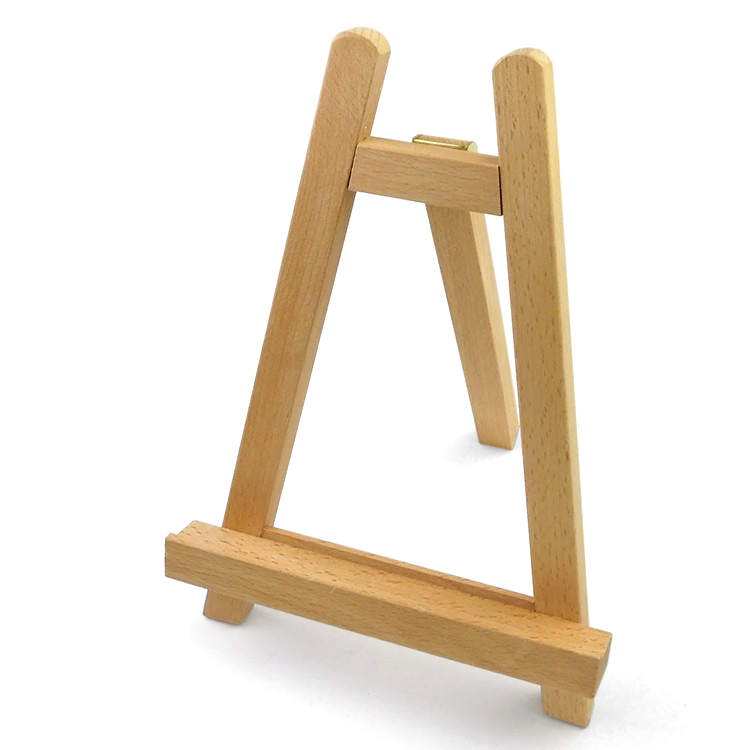 Multifunction Art Supply Small Elm Beechwood Tabletop Wood Display Artist Triangle A-Frame Easel For Painting
