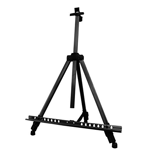 Folding Instant Poster Easel Black Steel Metal Telescoping Art Easel for Display Show