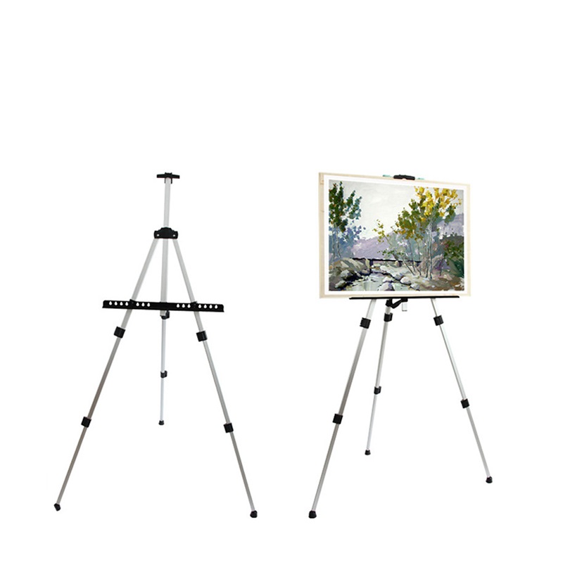 Reforced Extra Thick Aluminum Tripod Easel Adjustable Height For Artist Drawing and Display