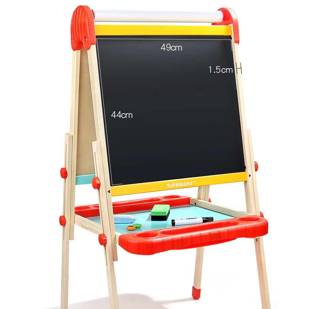 Nature Wood Standing Art Wood Easels Early Educational Baby All-in-One Wooden Easel Kids