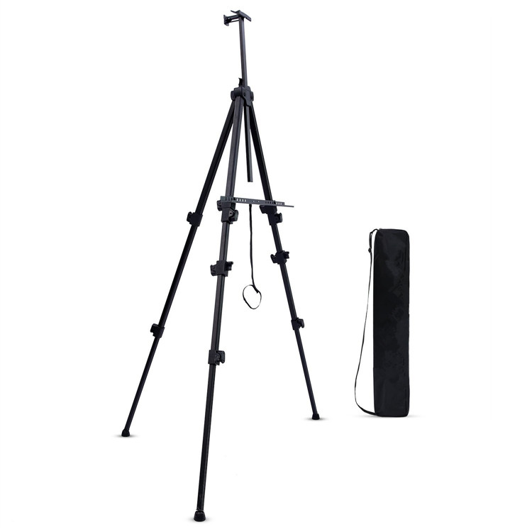 Easel Stand Aluminum Metal Ease Adjustable Height With Black Bag