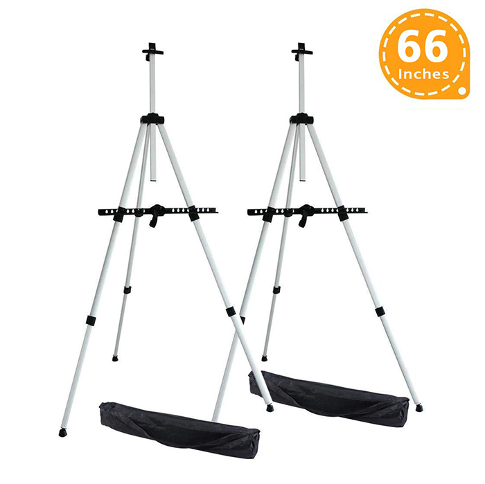 Adjustable Metal Painting Easel With Carrying Bag Tripod Stand Artist Easel For Table/Floor