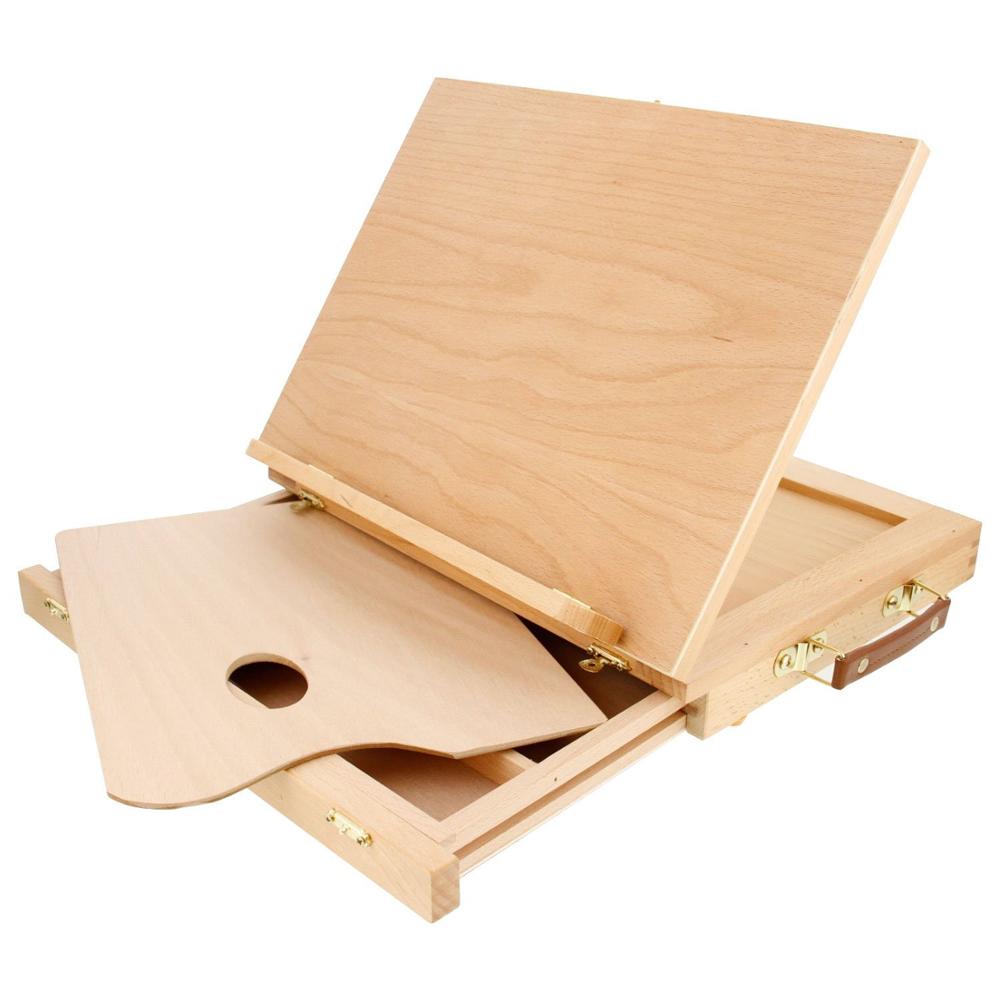 Amazon hot selling art Supply Wood Easel Box for painting and storing