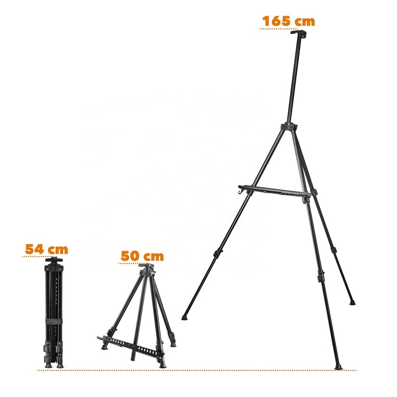 Wholesale floor Aluminum Stand Painting Display Drawing Metal Artist Easel Stand