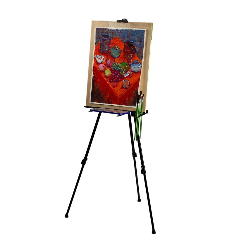 Wholesale Children Small Metal Table Top Folding Black Easel with Brush Holder