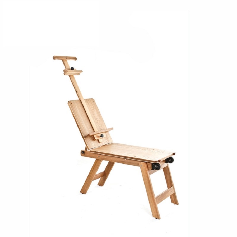 Universal Design Natural Portable Wooden Bench Artist Easel Artist's Donkey Painting Wood Art Easel
