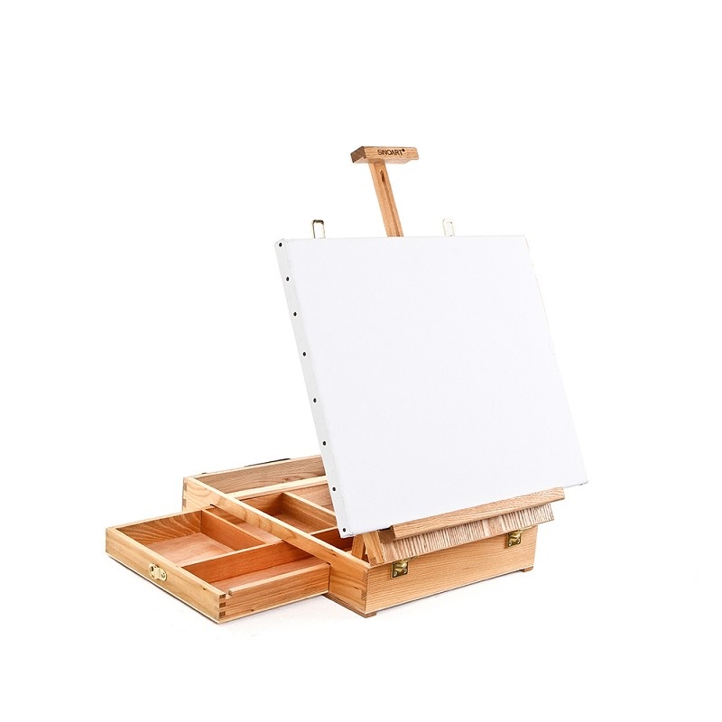 High Quality Art Supplies Portable Adjustable Wooden Sketching Box Easel