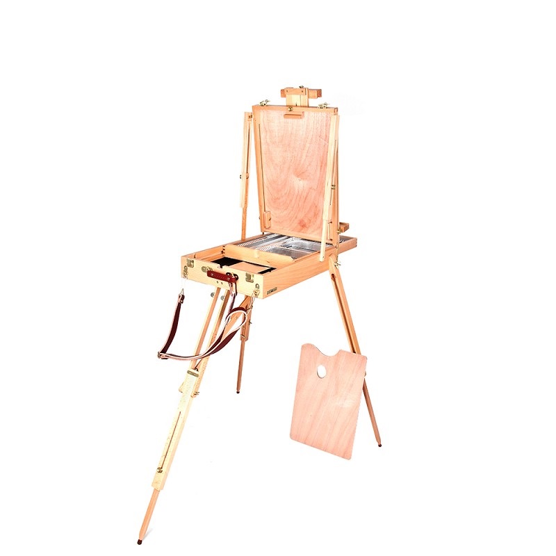Professional Antique Painting Easel Sketch Box Easel French Bamboo Easel