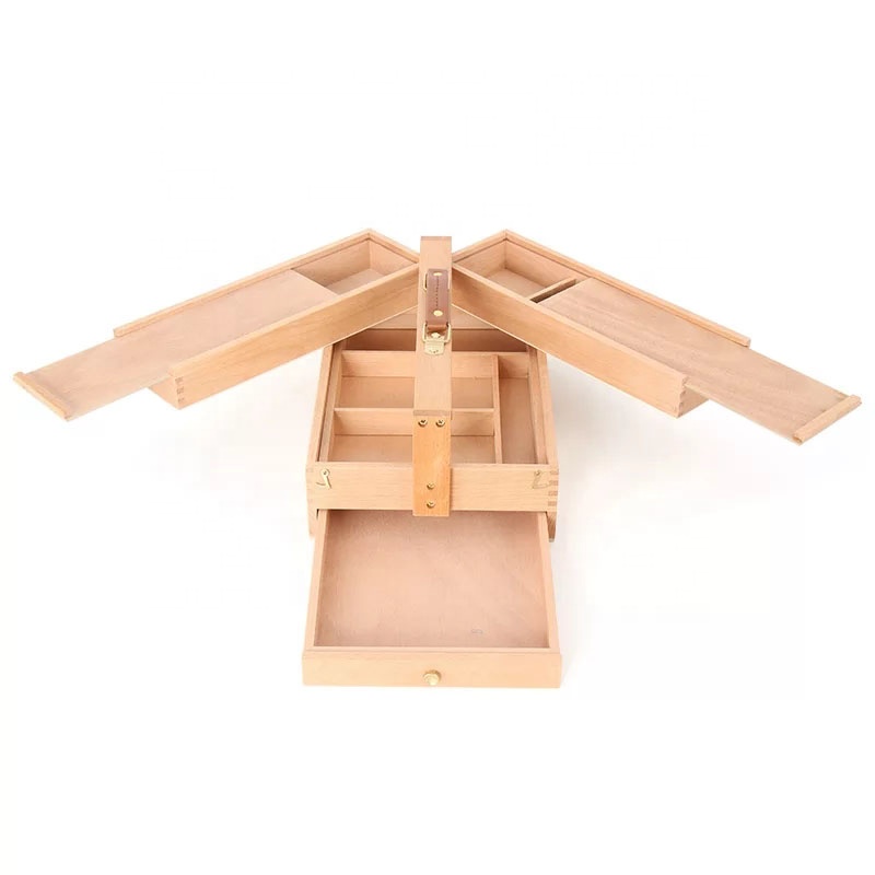 portable modern multi-function wooden tool box easel