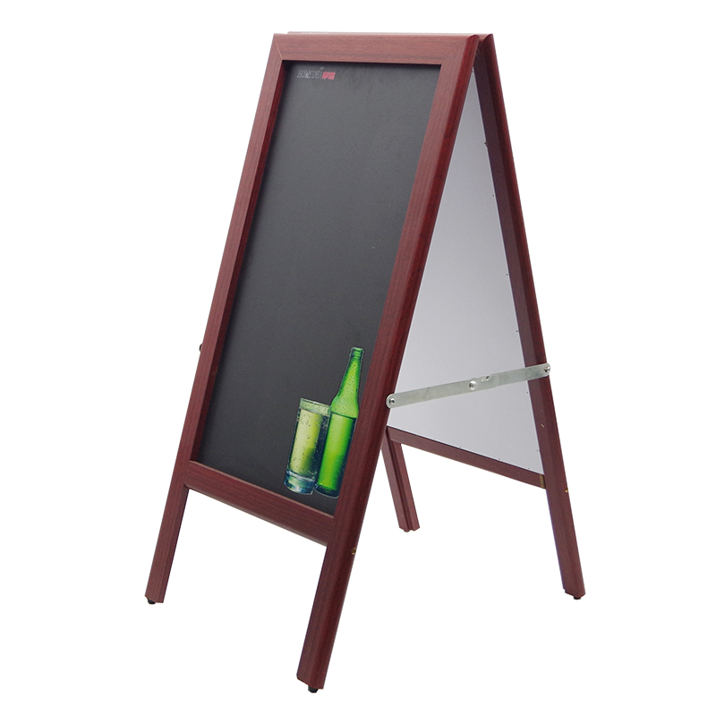 Cheap Price Display Double Side Dry Erase Whiteboard BlackBoard Chalk board Easel With Wooden Stand