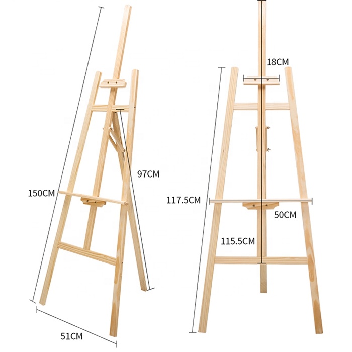 wooden easel stand wood display