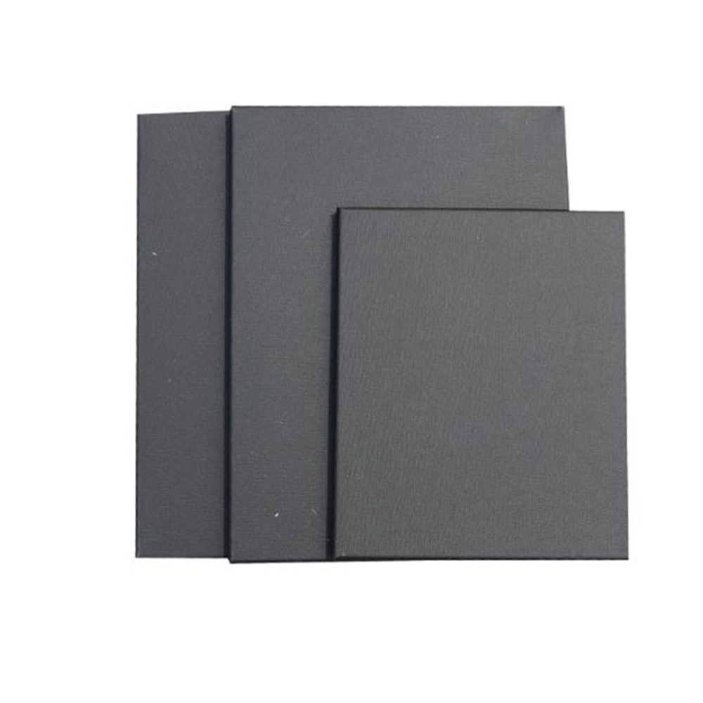 Wholesale 280/380g Cotton Blank Black Artist Painting Stretched Canvas Panels with Pine Wood Frame