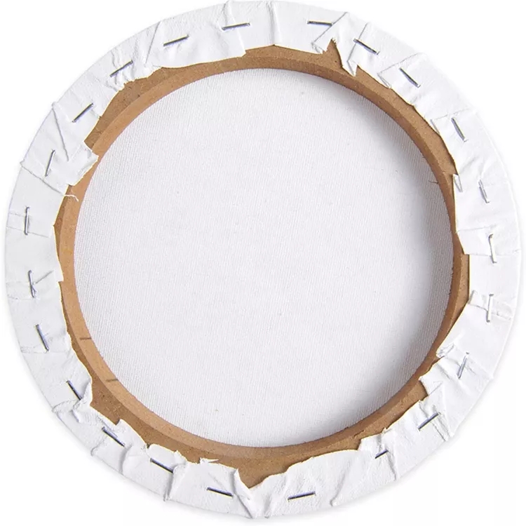 Trending 2021 Custom Size 15/20/25cm Round Blank Cotton Stretched Canvas with MDF Frame for Painting