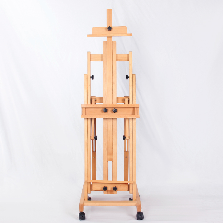 Custom-made high quality beech wood artist floor painting studio easel