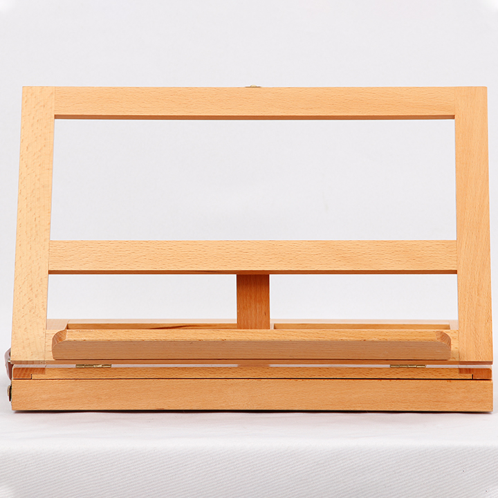 High quality beech wood single layer with art storage box desktop small easel