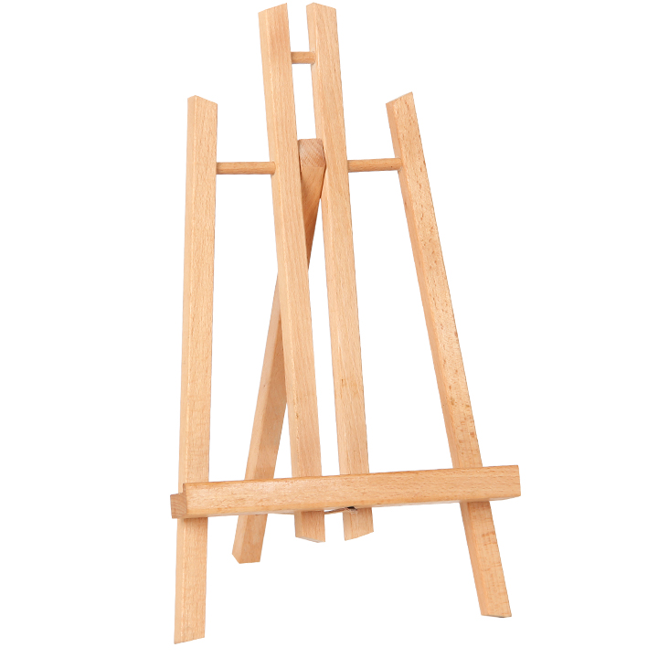 Wholesale custom high quality beech wood desktop mini art easel for kids