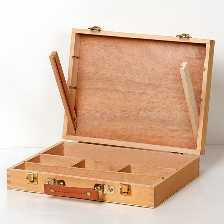 High quality convenient wooden art painting easel storage box