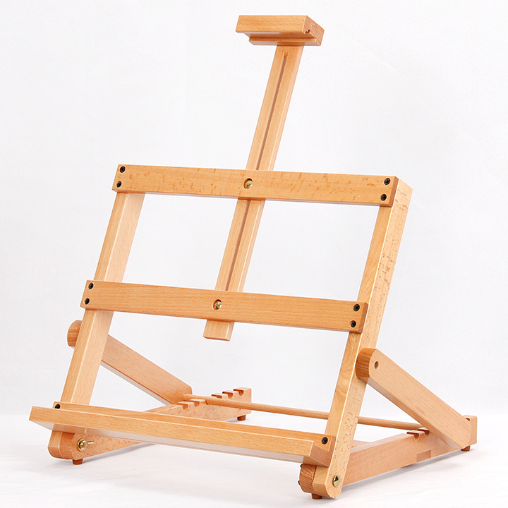 High quality beech wooden art painting tabletop easel for kids small easel