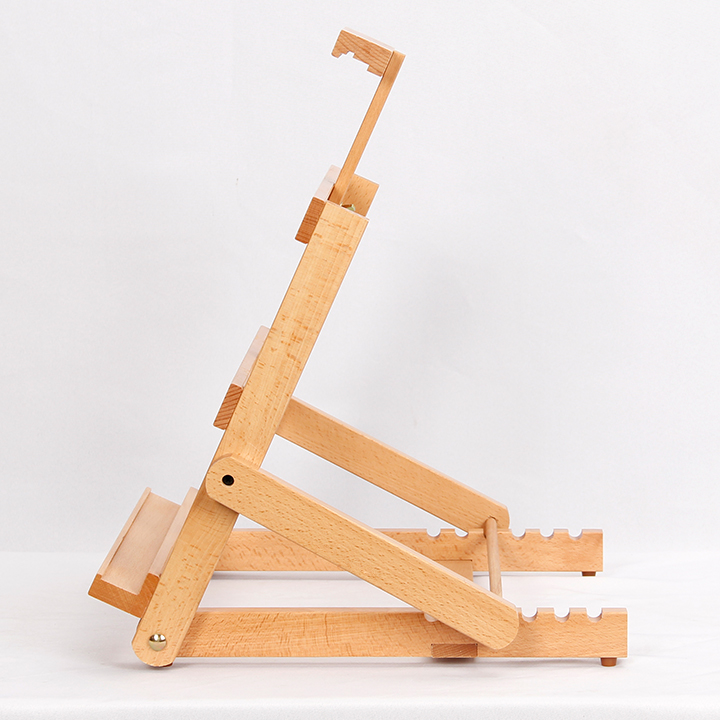 High quality tabletop wooden portable tabletop easel with adjustable Angle for kids