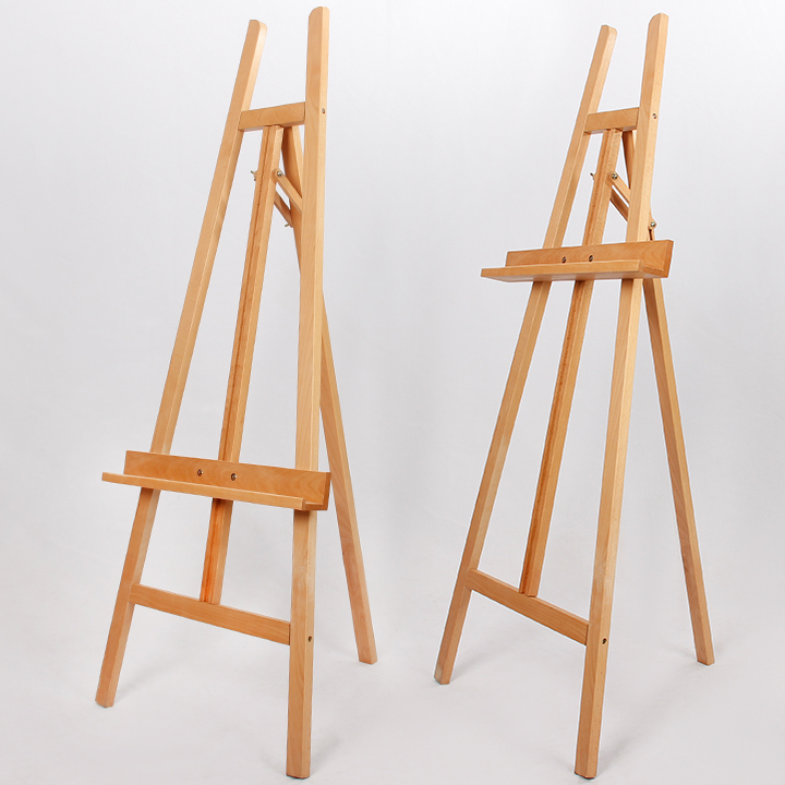 Factory custom production tripod standing floor wooden easel folding easel