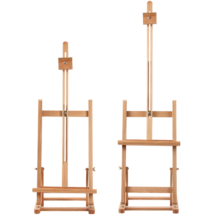 Wooden beech desktop easel can be raised and lowered to put 4K8K easel portable folding small easel