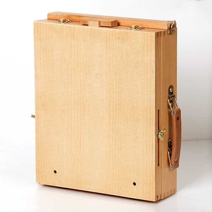 Single layer small wooden tabletop easel box easel