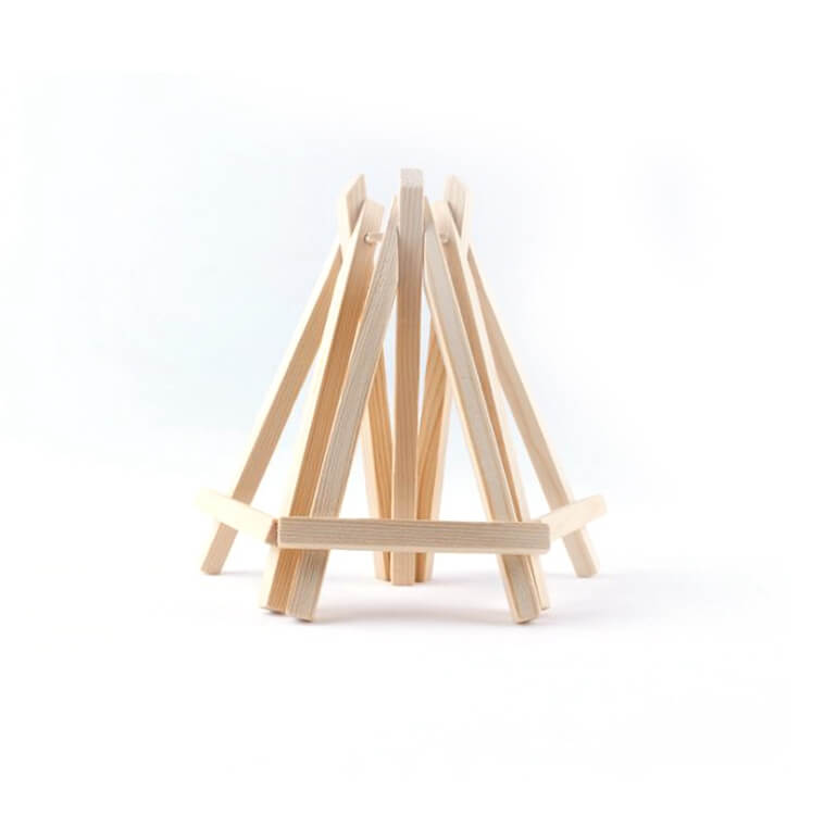 Wood Mini Canvas Easel Tripod Stand for Display
