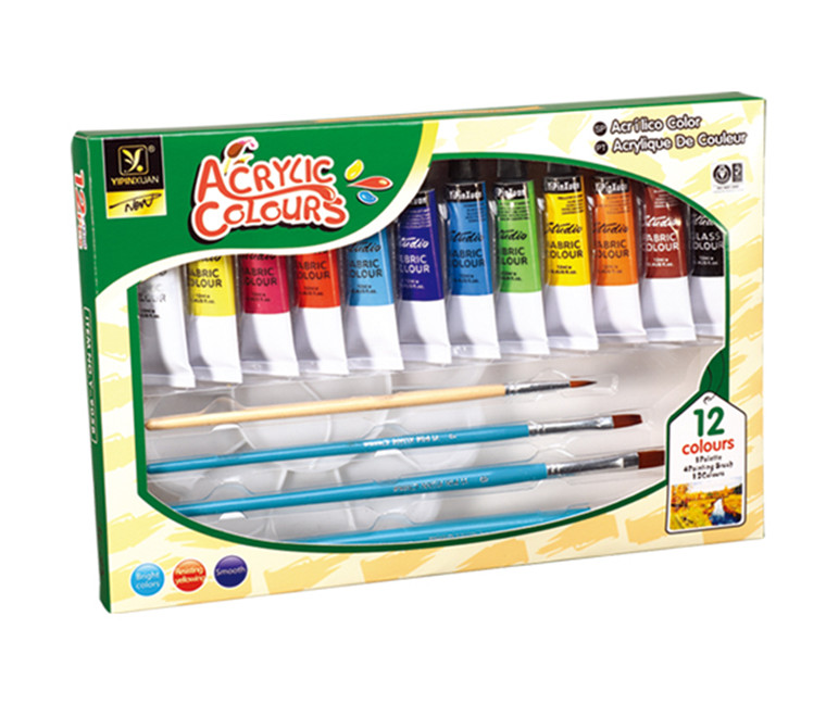 Wholesale In Stock Best Selling Non-toxic 12 Colours Art Fabric Color Paint