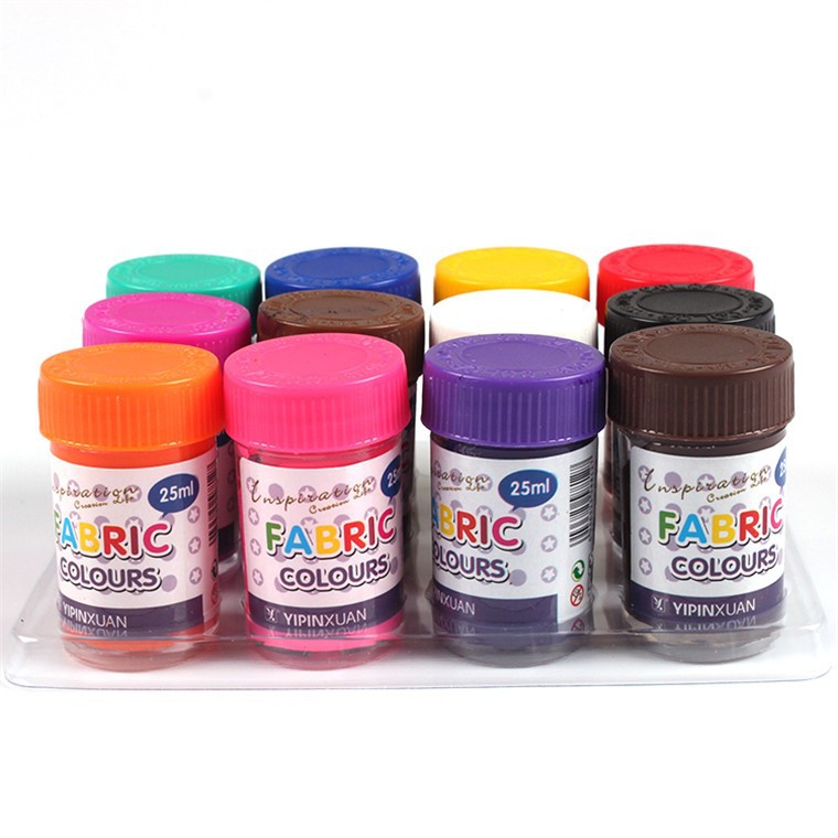 Best Selling Non-toxic 12 Colours Bulk Fabric Color Paint In Tube