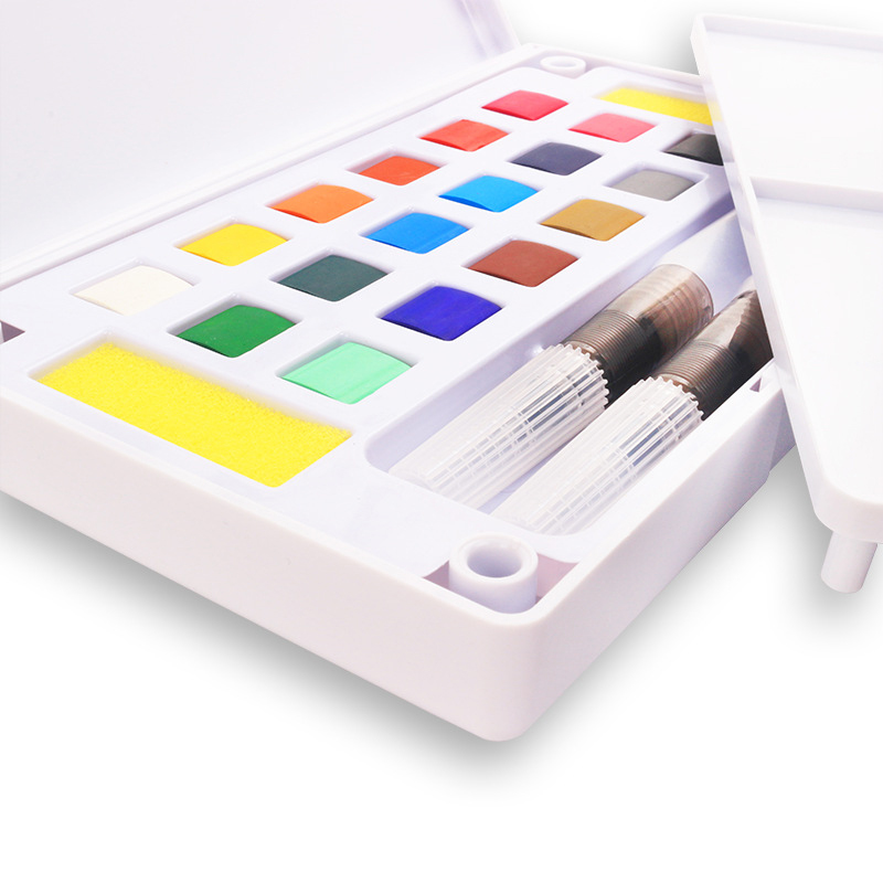 Premium Quality 12/18/24/36colors Solid Watercolor Paint set Water Color For art drawing Kids Painting