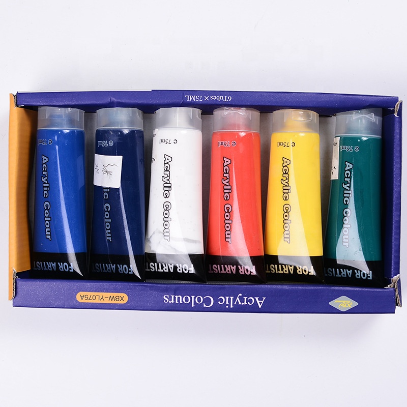 EN71Amazon Hot Sale 6 Colors Acrylic Paint For Watercolor Paint