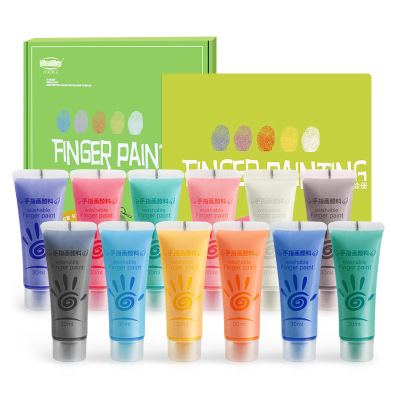 Kids Love DIY Finger Paint Acrylic Paint Set Washable Watercolor Paint With Plastic Tube