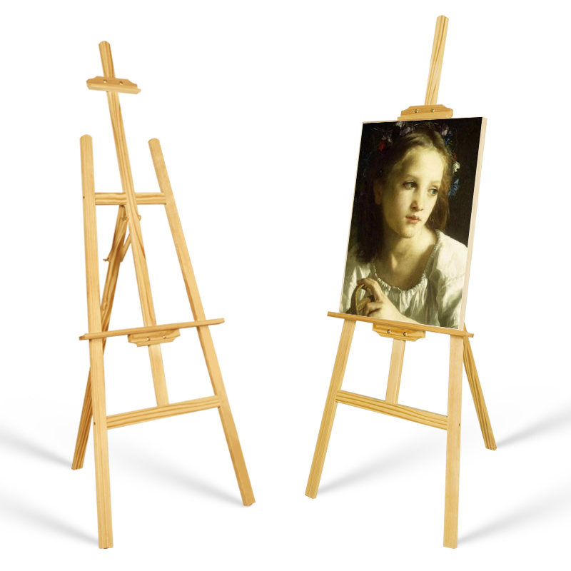 adjustable solid wood easel folded tripod display stand artist easel painting wooden