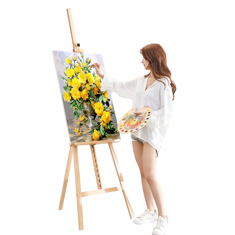 175cm Students Drawing Easel Tripod Floor-Standing Beech Wood Display Easel Art Easel