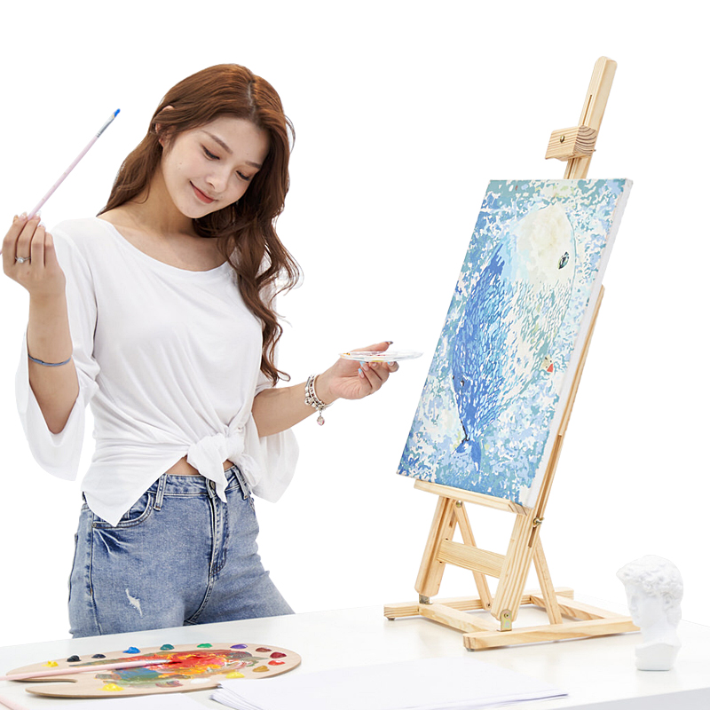 Drawing tabletop easel painting Adjustable wood desktop easel folding easel for painting