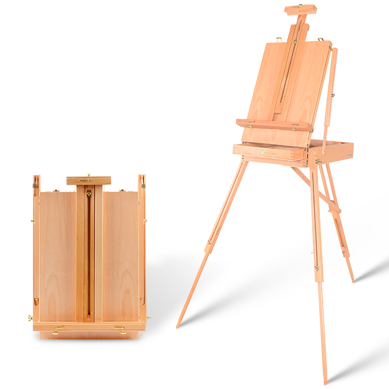 Artist Painter easel box Portable Wooden french box ease Tripod French Easel Sketch Box